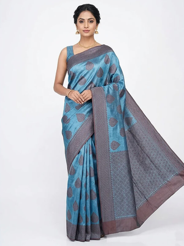 Royal Blue Banarasi Silk Saree