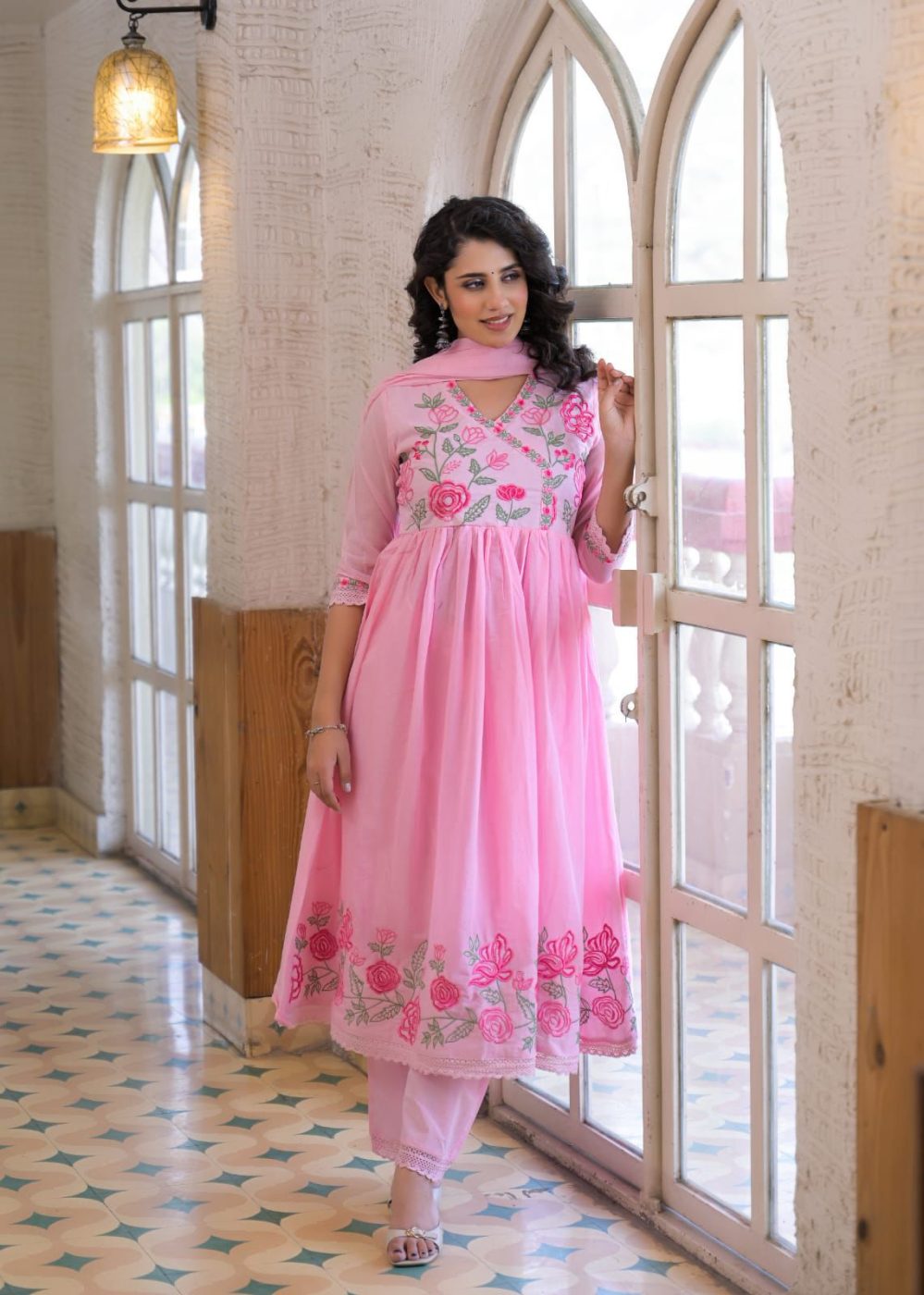 “Pure Summer Mul Series 3 Pcs Kurti Set