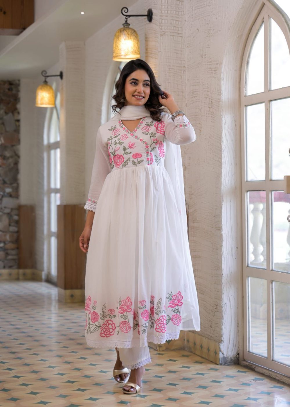 “Pure Summer Mul Series 3 Pcs Kurti Set